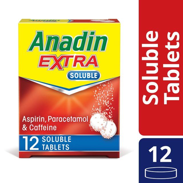 Anadin Extra Aspirin & Paracetamol Pain Relief  Soluble Tablets   12 per pack - McGrocer