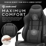 anda seaT Dark Demon Dragon Gaming Chair, Black - McGrocer