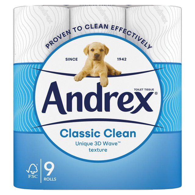 Andrex Classic Clean Toilet Roll   9 per pack - McGrocer