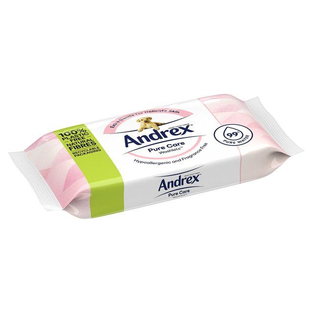 Andrex Pure Care Washlets Flushable Toilet Wipes Single Pack   36 per pack - McGrocer