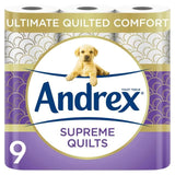 Andrex Supreme Quilts Toilet Roll   9 per pack - McGrocer