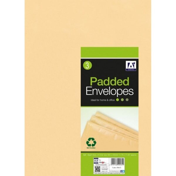 Anker Padded Envelopes (Pack Of 3) (24 x 27cm) - McGrocer