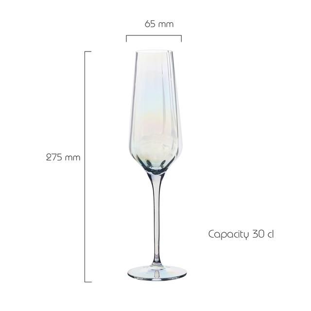 Anton Studio Designs Palazzo Flute Glasses Set of 2 300ml Lustre   2 per pack - McGrocer