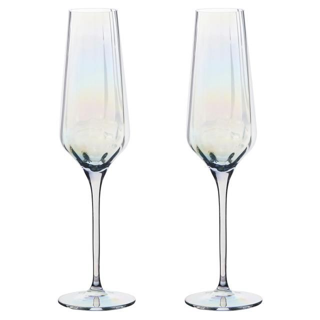 Anton Studio Designs Palazzo Flute Glasses Set of 2 300ml Lustre   2 per pack - McGrocer