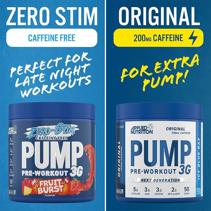 Applied Nutrition Caffeine Free Pump 3G Pre Workout 3g Fruit Burst 375g - McGrocer