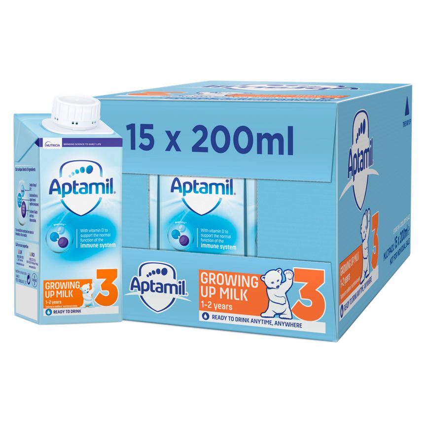 Aptamil 3 Growing Up Milk Liquid Ready To Feed Formula 1-2 Years - McGrocer