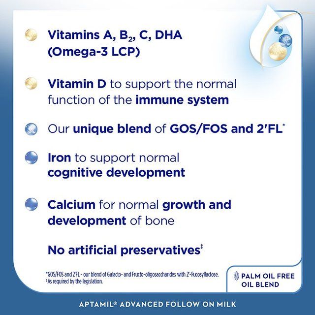 Aptamil Advanced 2 Follow On Formula Baby Milk Liquid 6-12 Months    200ml - McGrocer