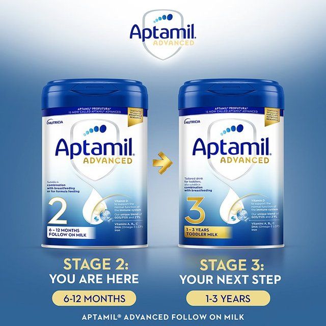Aptamil Advanced 2 Follow On Formula Baby Milk Powder 6-12 Months    800g - McGrocer