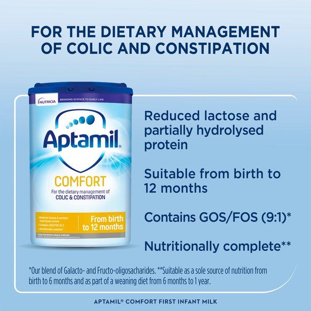 Aptamil Comfort Baby Milk Formula Powder from Birth to 12 Months    800g - McGrocer