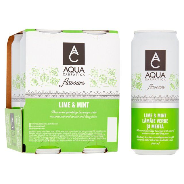 AQUA Carpatica Sparkling Flavours Lime & Mint   4 x 330ml - McGrocer