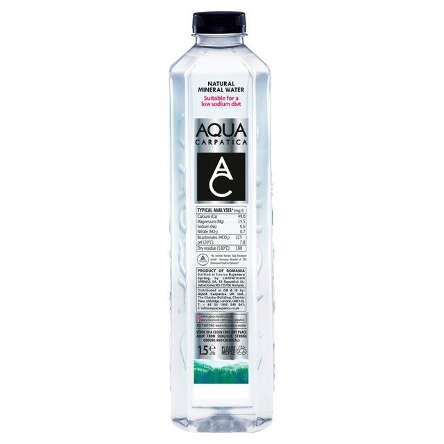 AQUA Carpatica Still Natural Mineral Water Low Sodium & Nitrates   6 x 1.5L - McGrocer
