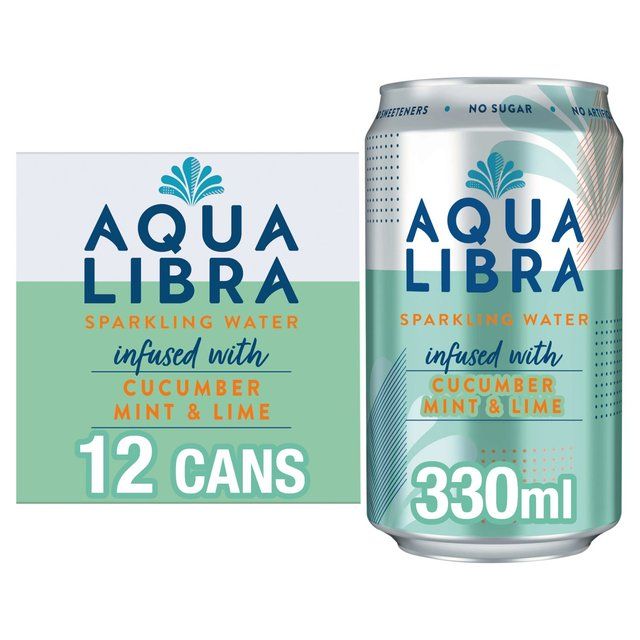 Aqua Libra Cucumber Mint & Lime Infused Sparkling Water   12 x 330ml - McGrocer