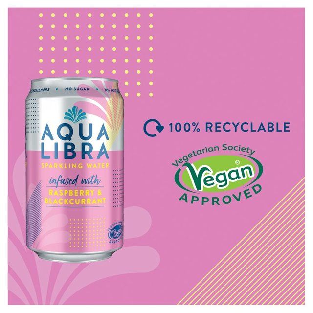 Aqua Libra Raspberry and Blackcurrant Infused Sparkling Water    330ml - McGrocer