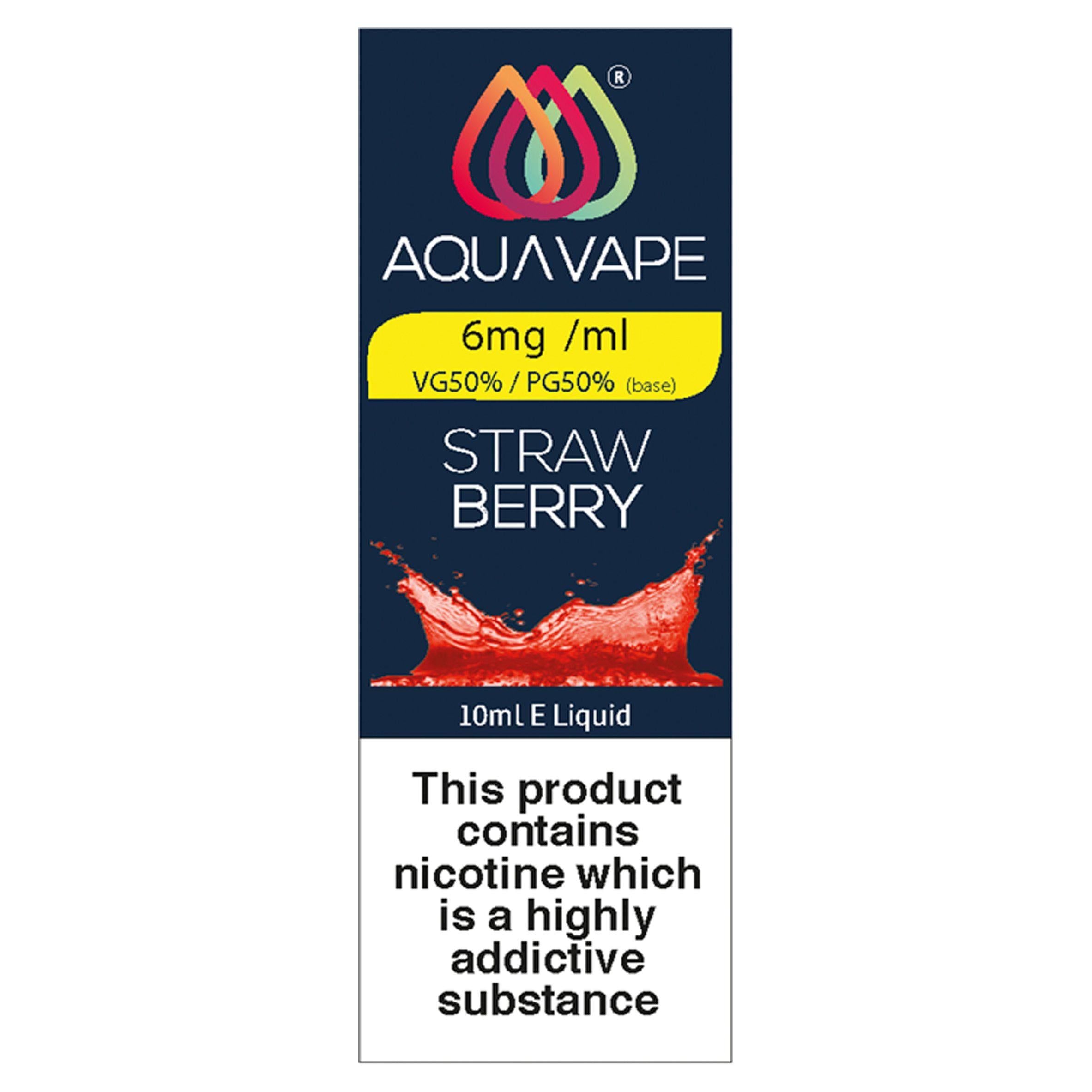 Aqua Vape Strawberry Delight E-Liquid 10ml - McGrocer