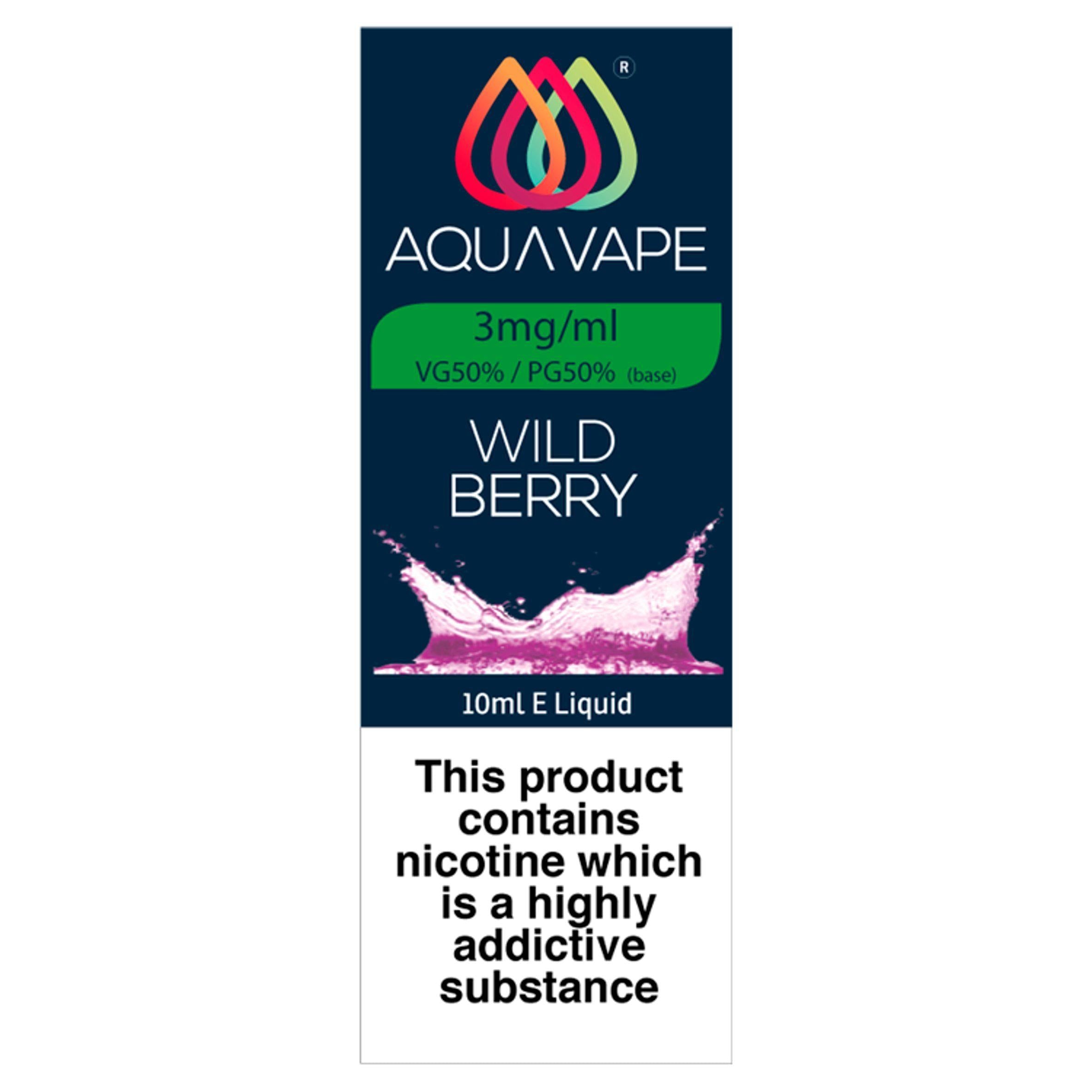 Aqua Vape Wild Berry E-Liquid 3mg 10ml - McGrocer