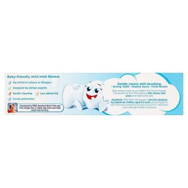 Aquafresh Baby Toothpaste, Milk Teeth 0-2 Years, 50ml - McGrocer