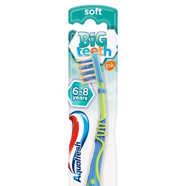Aquafresh Big Teeth Kids Toothbrush Age 6-8 Soft in Plastic-Free Pack - McGrocer