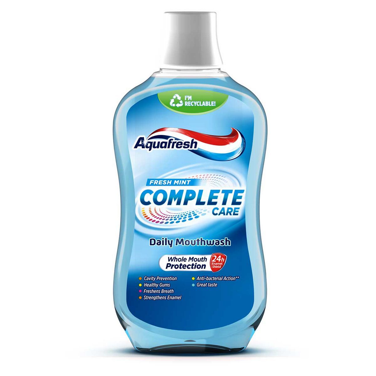 Aquafresh Mouthwash, Complete Care, Fresh Mint, Alcohol-free, 500 ml - McGrocer
