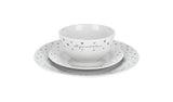 Argos Home 12 Piece Grey Hearts Dinner Set - McGrocer