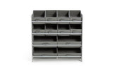 Argos Home 4 Tier Basket Storage Unit - Grey - McGrocer