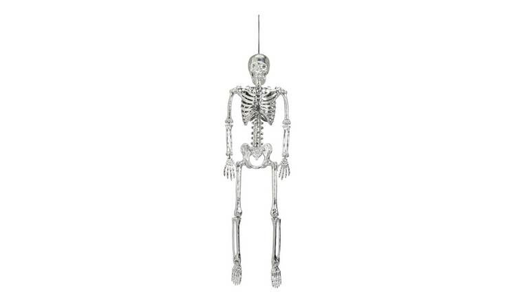 Argos Home Halloween Hanging Silver Skeleton Decoration - McGrocer