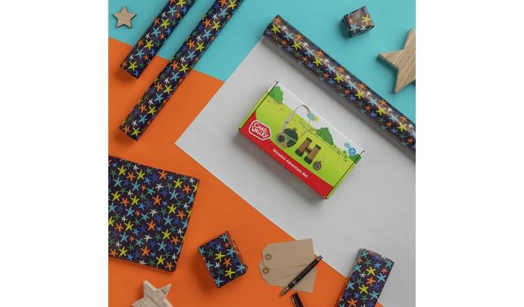 Argos Home Roll of Multi Stars Wrapping Paper - 10m - McGrocer