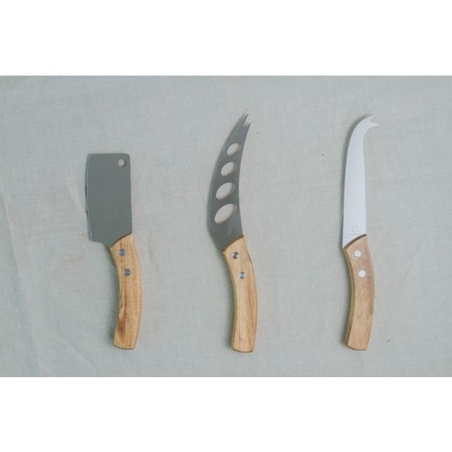 Artesa Cheese Knives with Acacia Wood Handles   3 per pack - McGrocer