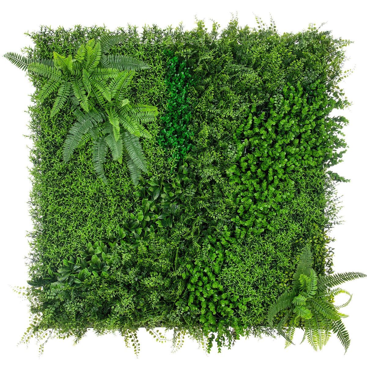 Artificial Mixed Foliage 1m x 1m Wall Panel, Pack of 5 - McGrocer