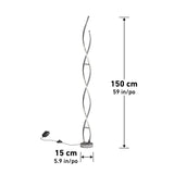 Artika Chrome Swirl LED Floor Lamp - McGrocer