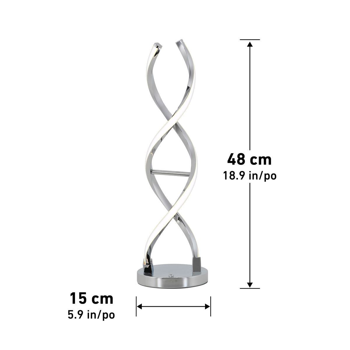 Artika Chrome Swirl LED Table Lamp - McGrocer