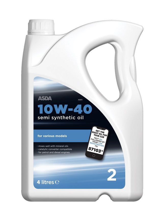 ASDA 10w40 Semi Synthetic Oil 4L - McGrocer