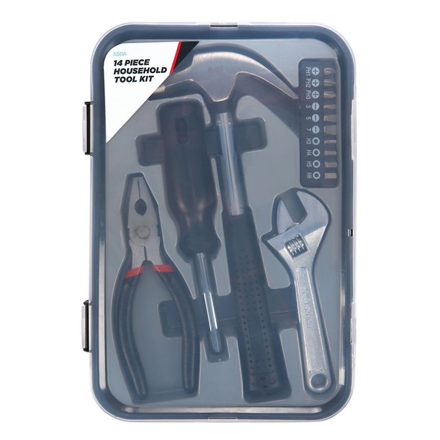 ASDA 14Pc Household Tool Kit - McGrocer