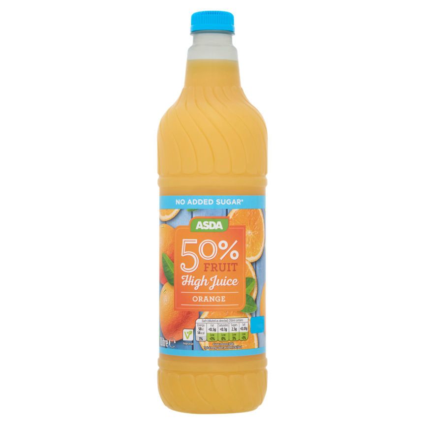 ASDA 50% Fruit No Added Sugar High Juice Orange - McGrocer