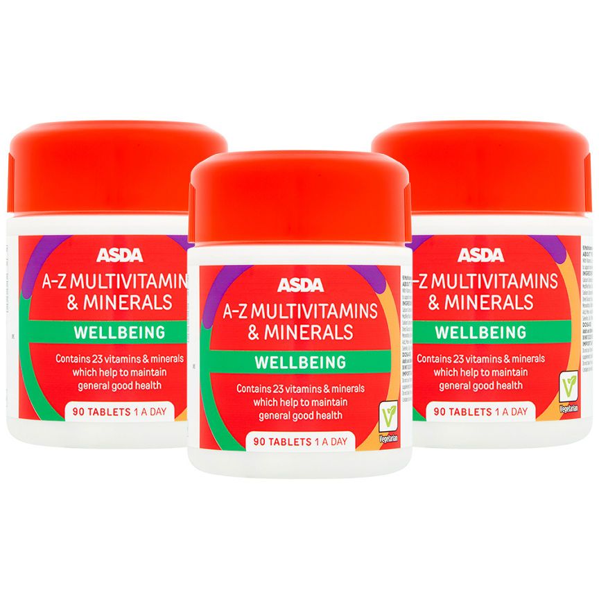 ASDA A-Z Multivitamins & Minerals Wellbeing Tablets Bundle - McGrocer