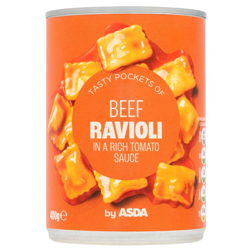ASDA Beef Ravioli in a Rich Tomato Sauce 400g - McGrocer