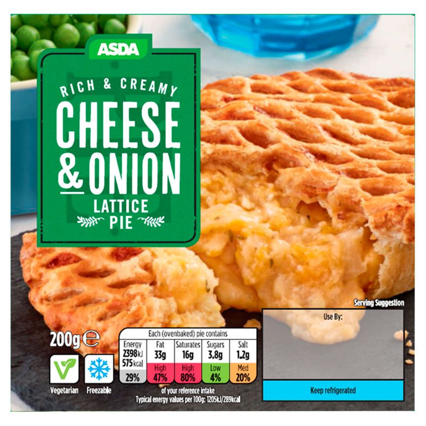 ASDA Cheese & Onion Lattice Pie - McGrocer