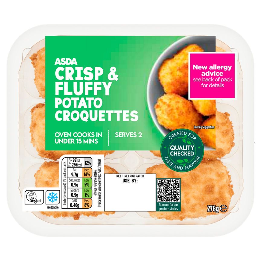 ASDA Crisp & Fluffy Potato Croquettes - McGrocer