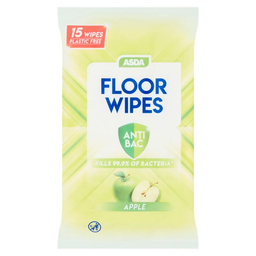 ASDA Floor Wipes Anti Bac Apple 15 Wipes - McGrocer