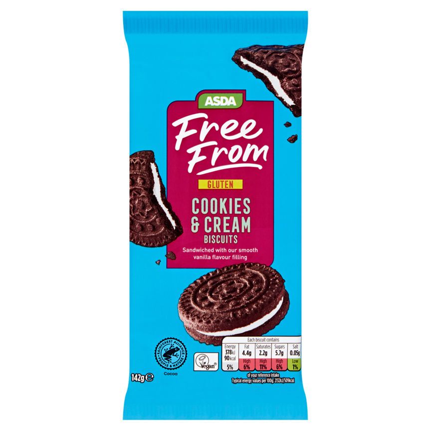 ASDA Free From Cookies & Cream Biscuits - McGrocer