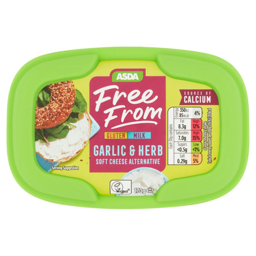 ASDA Free From Garlic & Herb Soft Cheese Alternative - McGrocer