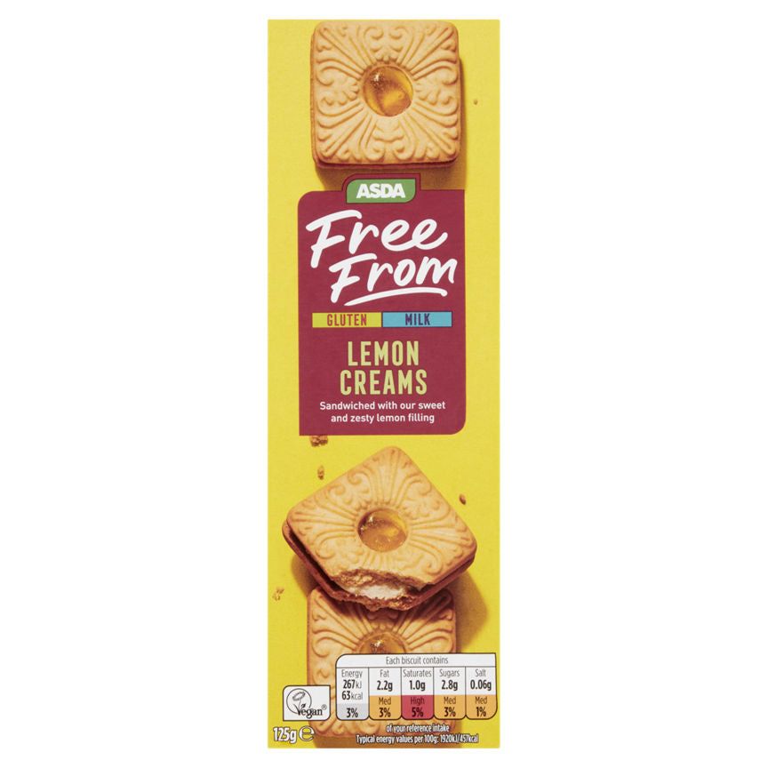 ASDA Free From Lemon Creams Biscuits - McGrocer