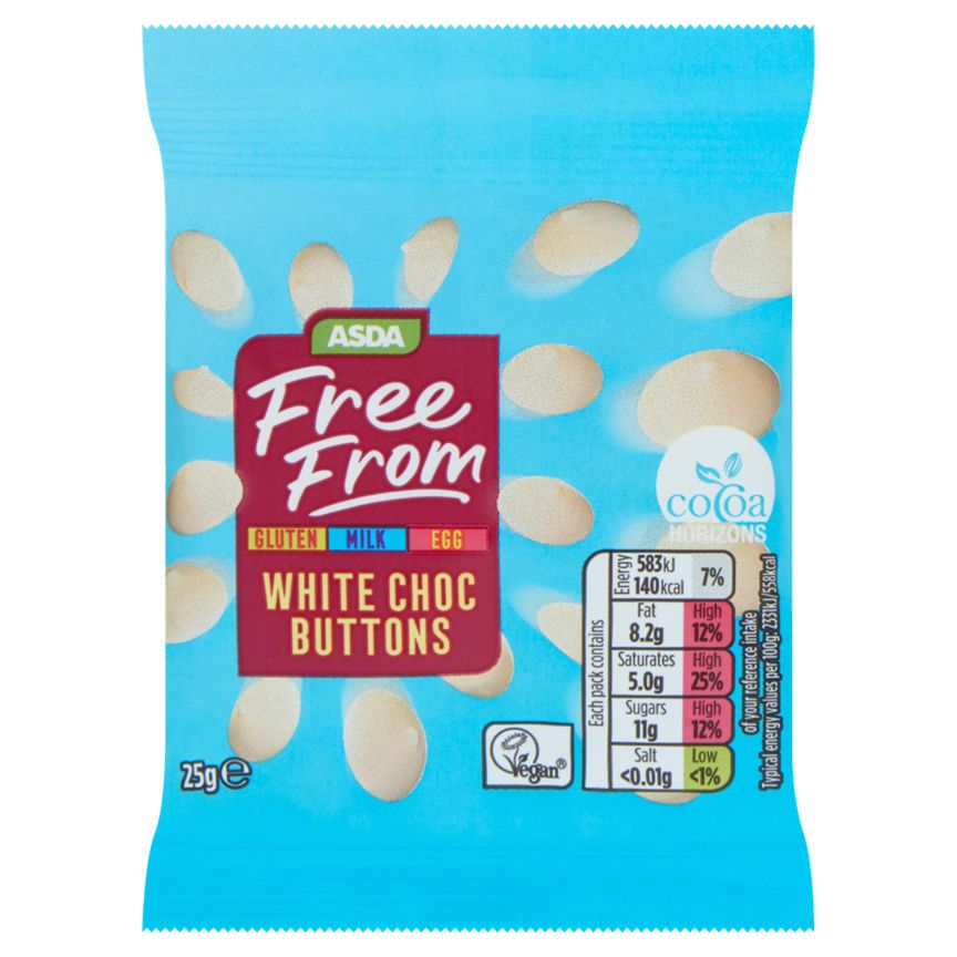 ASDA Free From White Choc Buttons - McGrocer