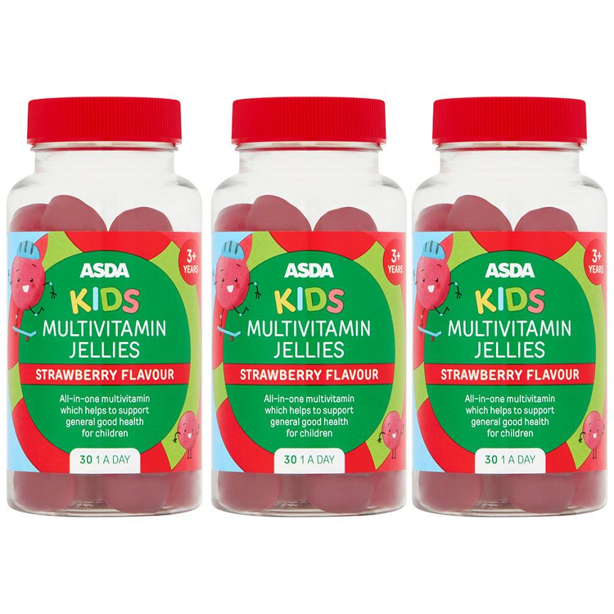 ASDA Kids Multivitamin Jellies Strawberry Flavour Bundle - McGrocer