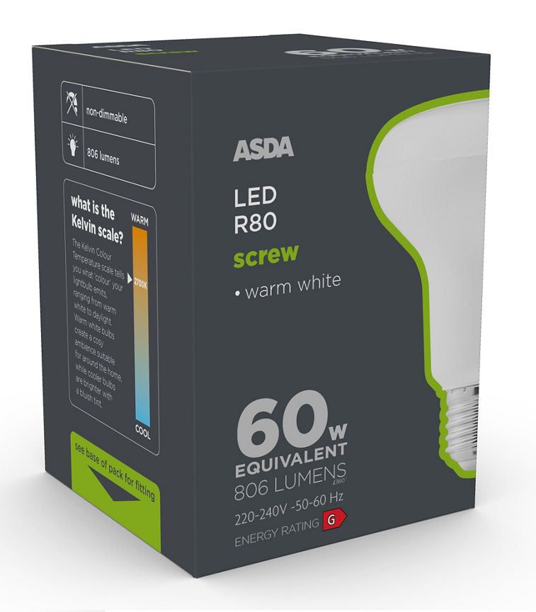 ASDA LED R80 Large Screw Lightbulb - McGrocer