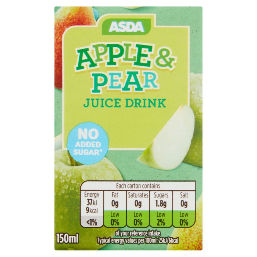 ASDA No Added Sugar Apple & Pear Juice Drink Cartons - McGrocer