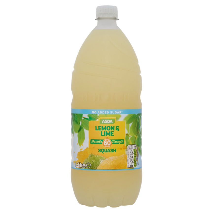 ASDA No Added Sugar Double Strength Lemon & Lime Squash - McGrocer