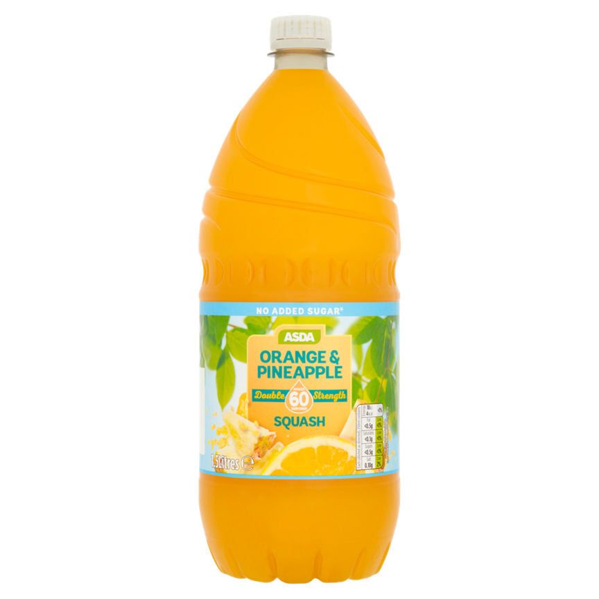 ASDA No Added Sugar Double Strength Orange & Pineapple Squash - McGrocer