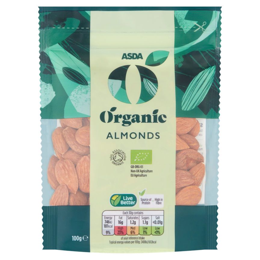 ASDA Organic Almonds 100g - McGrocer