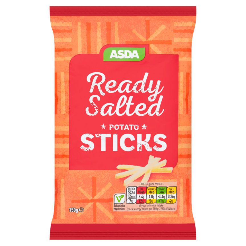ASDA Ready Salted Potato Sticks 150g - McGrocer