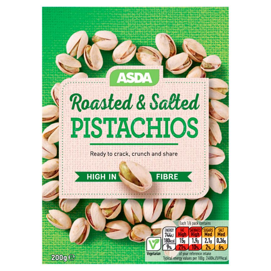ASDA Roasted & Salted Pistachios 200g - McGrocer